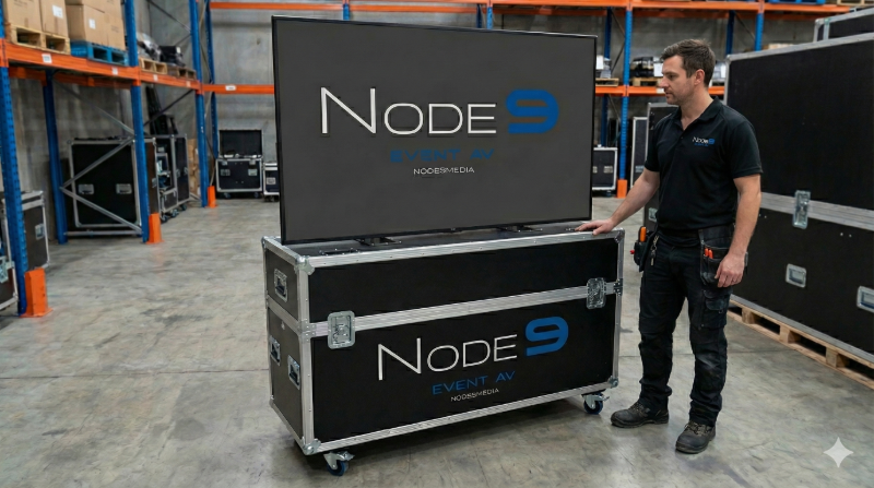 Flight case with event production equipment